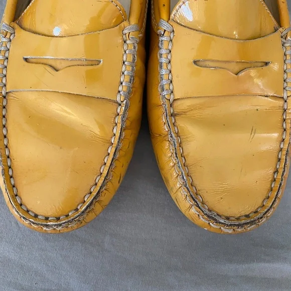 TODS Penny Loafers Womens Junior Size‎ 3.5 US 35 EUR Patent Leather Flat Shoes - Picture 4 of 13